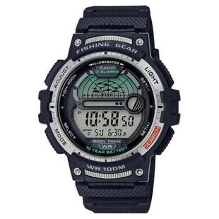 卡西欧手表男Casio户外钓鱼打捞器数字石英运动防水WS1200H-1AV