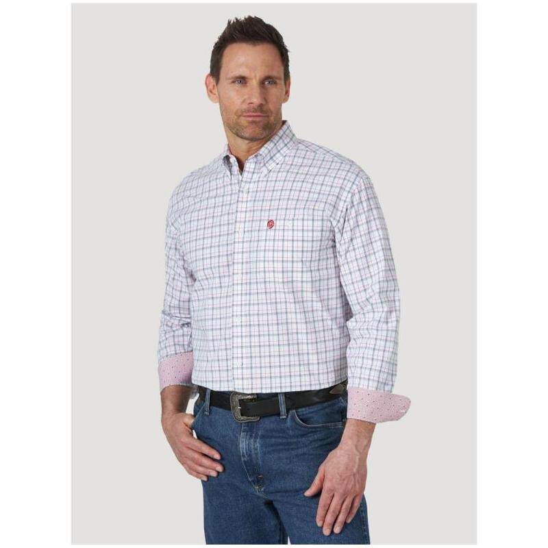 wrangler/威格男衬衫长袖格子透气舒适百搭休闲经典正品mgspldb