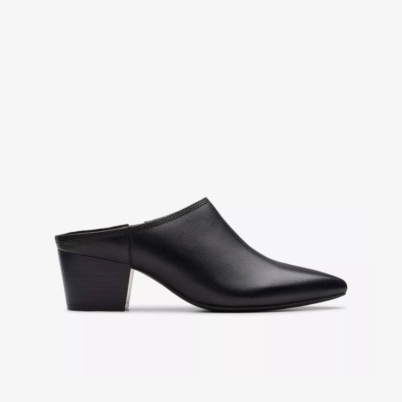 clarks/其乐女高跟鞋皮鞋单鞋无后跟方跟粗跟正装通勤办公室休闲