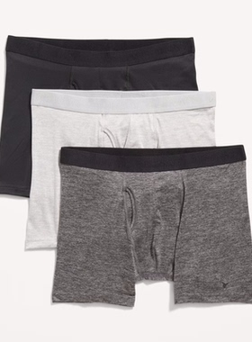 Old Navy男士内裤平角裤四角裤头运动休闲透气吸汗3条快干短裤衩