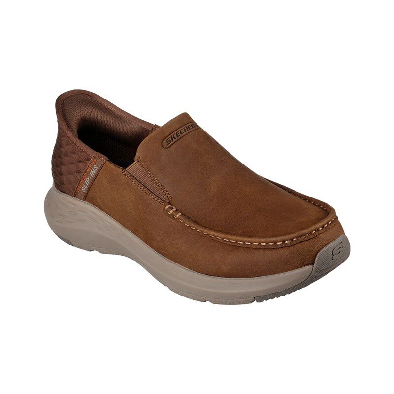 Skechers斯凯奇男鞋休闲鞋运动鞋一脚蹬鞋减震夏季透气皮鞋工作鞋