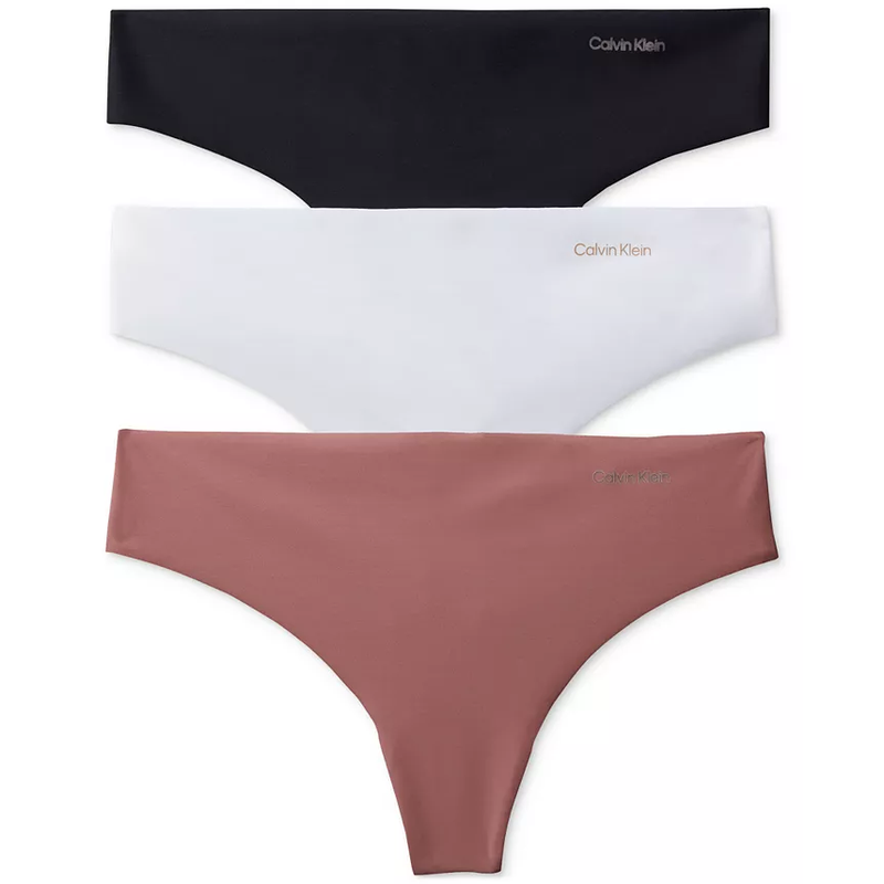Calvin Klein/凯文克莱女内裤三角CK丁字裤比基尼3条装性感QD3558