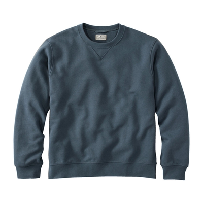 L.L.BEAN宾恩男士长袖套头圆领运动衫拉绒高克重春秋保暖TA521748