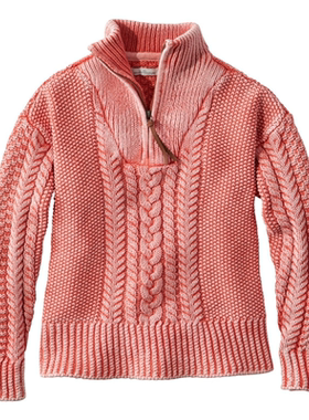 L.L. Bean/宾恩女士毛衣套头长袖纯棉柔软舒适保暖正品TA520250