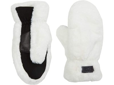 ugg连指柔软顺滑乳白色正品手套