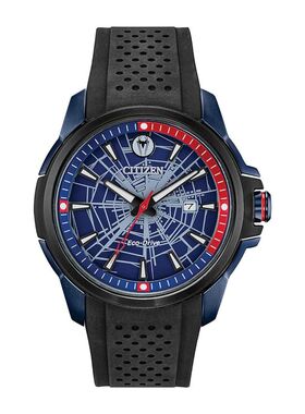 Citizen西铁城男表手表蜘蛛侠100米防水光动能漫威礼物AW1156-01W