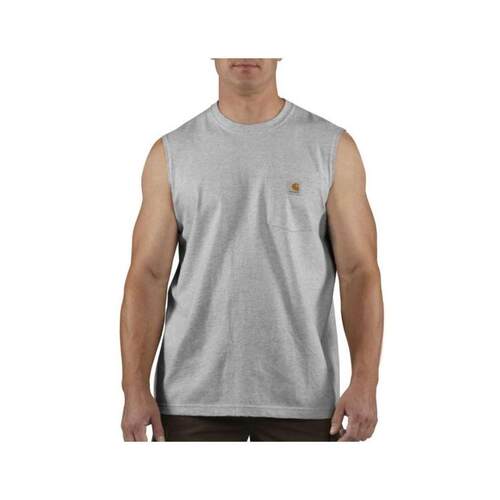 carhartt卡哈特男T恤无袖背心吊带夏季休闲口袋正品35481-100374