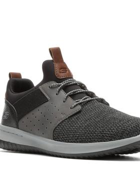 Skechers/斯凯奇男休闲运动鞋网眼平底系带支撑缓震时尚春秋65474