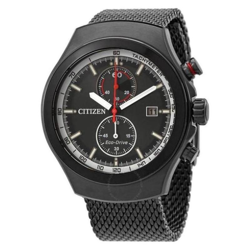 Citizen/西铁城男手表Chronograph黑色表盘腕表正品CA7015-82E