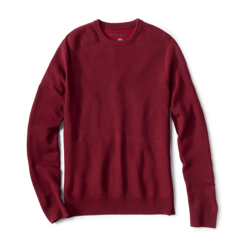 ORVIS男士毛衣美利奴羊毛圆领套头衫保暖春秋打底衫柔软3KAX