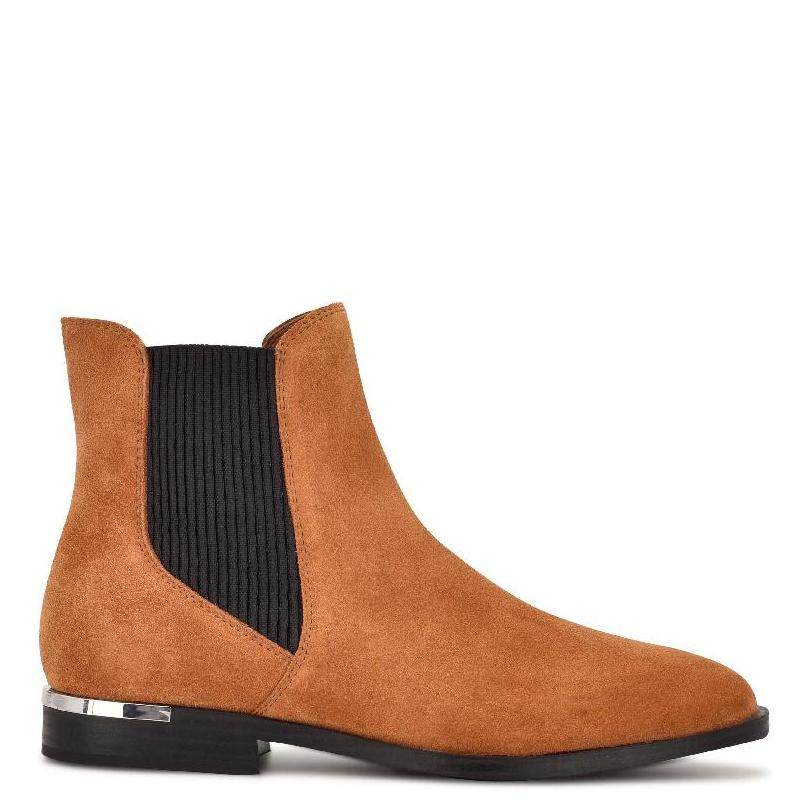 ninewest玖熙女靴子时装牛皮中筒尖头低跟摇摇底宴会正品nw1146