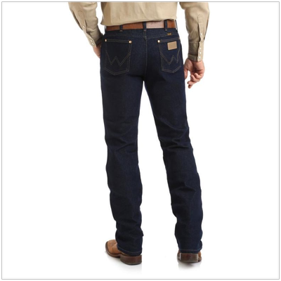 Wrangler/威格男牛仔裤长裤直筒裤中腰修身商务休闲裤西部牛仔风