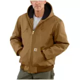 Carhartt Мужская рабочая куртка Carhartt Detroit, основная куртка с капюшоном, утепленная осенне-зимняя парусиновая куртка 106673