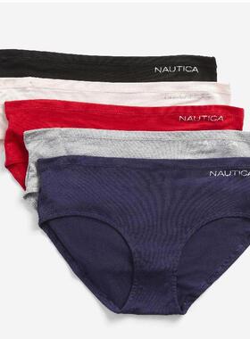 nautica/诺帝卡女内裤性感舒适家居裤三角裤5件装正品NT9043-5PKC
