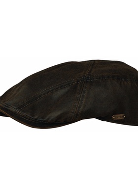 Stetson帽子男帽鸭舌帽抛光做旧棉质常春藤美国直邮复古油蜡材质