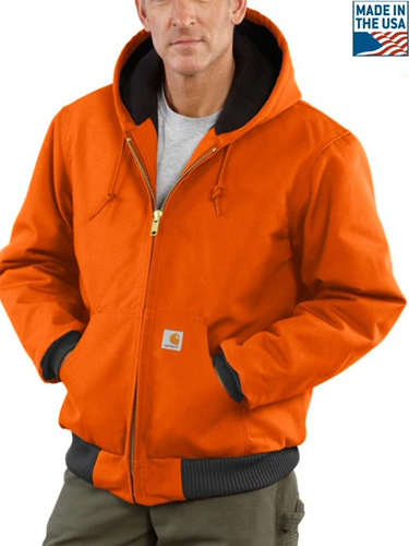Carhartt Рабочая куртка Carhartt J140 основная мужская куртка с капюшоном из утепленной осенне-зимней парусины 106673