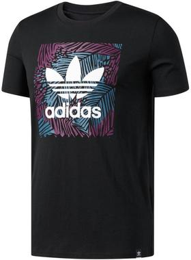 Adidas/阿迪达斯男短袖T恤圆领纯棉吸汗透气logo美国直邮B4369