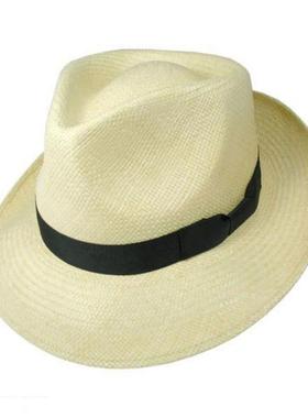 STETSON男帽纯色休闲编织宽檐透气防晒美国直邮126924