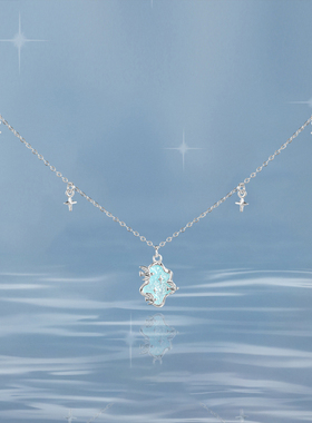 原创星河梦境飞鸟项链纯银S925清冷浪漫梦幻简约链子小众银饰