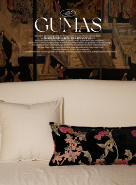 GUMAS新中式抱枕轻奢中国风客厅中古风沙发诧寂靠枕床头飘窗靠垫