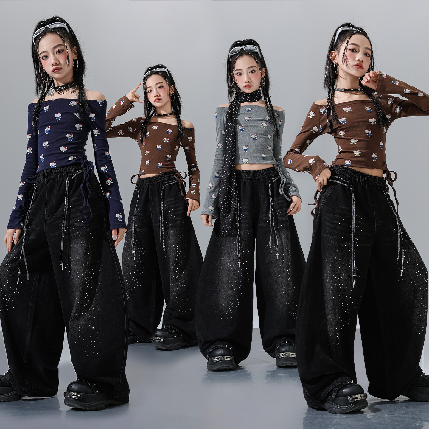 女童爵士舞演出服jazz套装