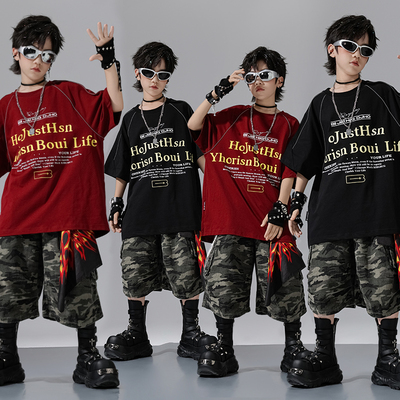 儿童街舞潮服套装嘻哈炸街