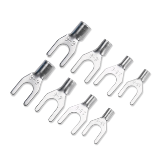 伊莱科UT叉形祼端子接线端子冷压接线柱线耳铜鼻子端头电线连接器