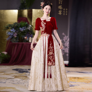 大码 胖mm显瘦服新娘高级感结婚订婚回门礼服女 高端敬酒服2026新款