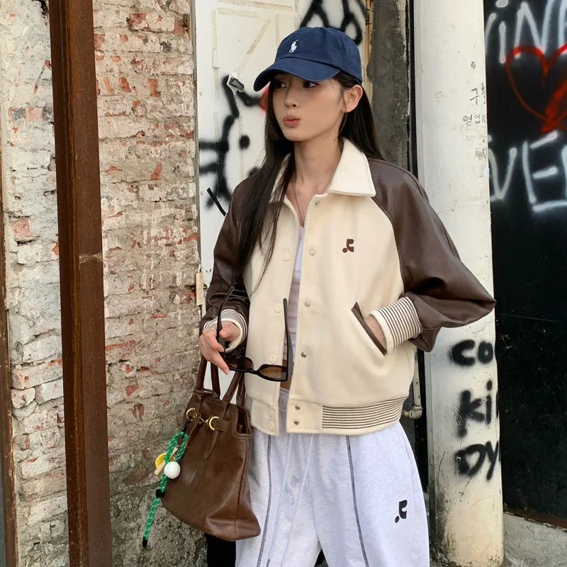 棒球夹克外套韩国小众RR刺绣标棒球服