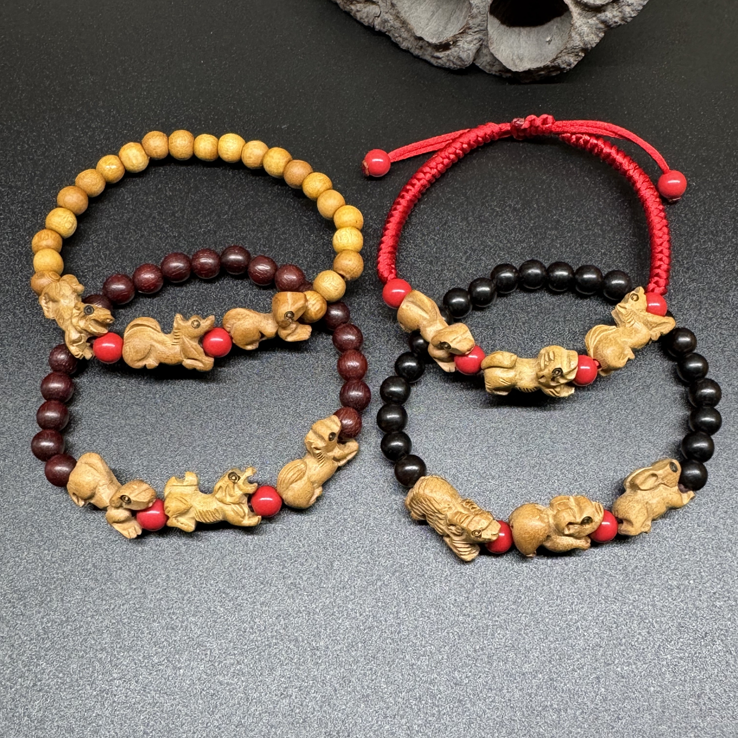 马年本命年三合六合护身木质手链