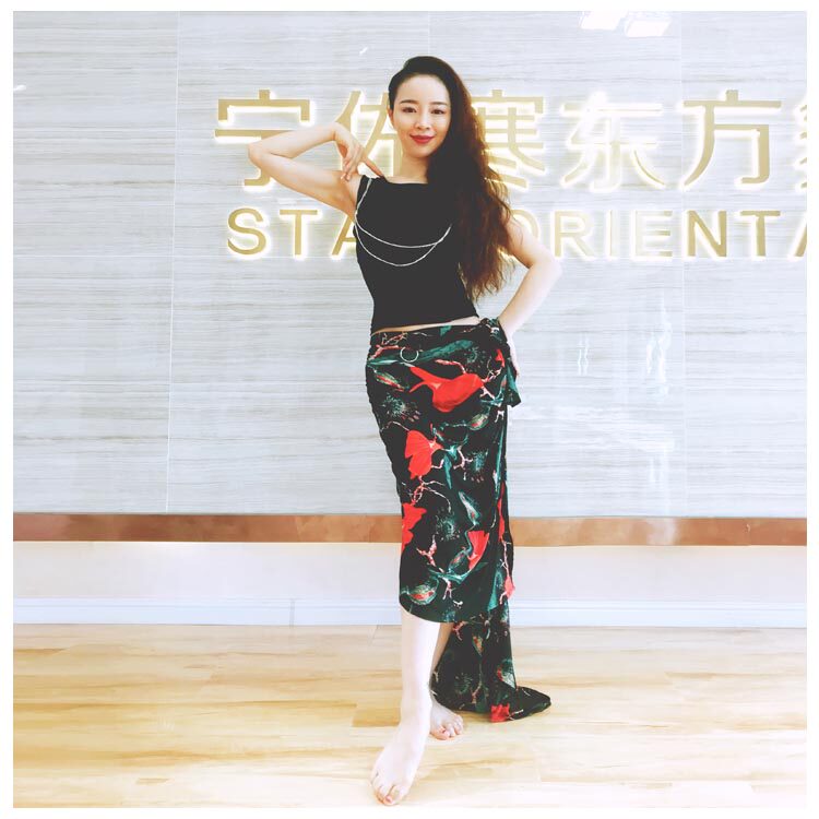 2018纪小白&宁佐寒 古夏末肚皮舞短上衣开叉裙子演出服练功服