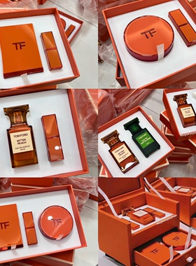 TF桃子香水 橘色气垫 奢金气垫橘色眼影 橘色壳 限量口红16#100#