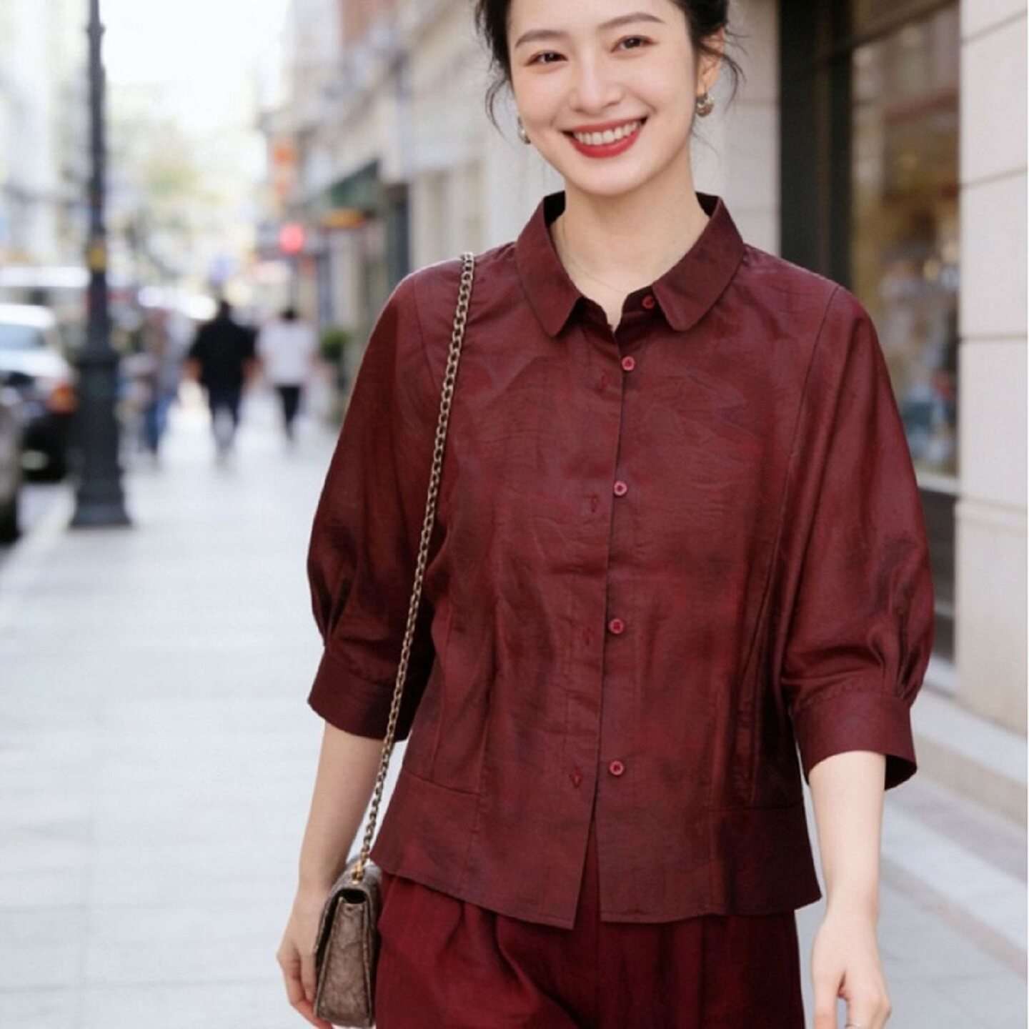 衬衫外套女夏薄款香云纱上衣