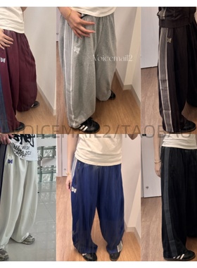 Needles Track Pants HD Poly Smooth蝴蝶刺绣宽版阔腿长裤气球裤