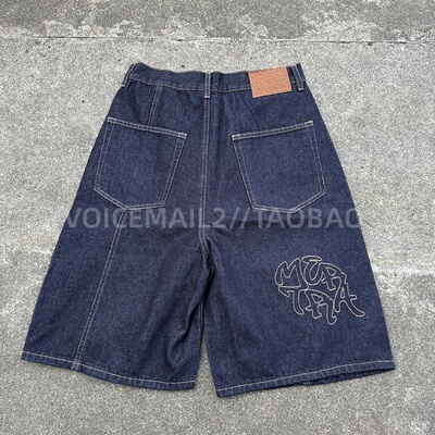 Quality MERTRA Denim Shorts美式街头复古牛仔短裤宽松休闲中裤