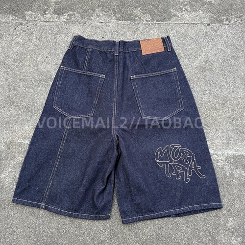 Quality MERTRA Denim Shorts美式街头复古牛仔短裤宽松休闲中裤