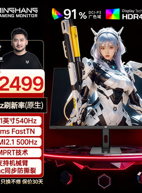 24.1英寸540hz电竞显示器TN模组2586 2566Z24HR01台式cs游戏高刷