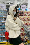 加厚加绒羊羔毛学生女士服外套冬季衣2022新款P185K268，女装棉衣/棉服，铱本正襟