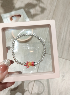 原创S925纯银手串女简约气质百搭小清新送闺蜜礼物银子足银手链