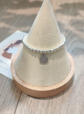 999纯银12生肖转运银珠手链简约饰品情侣宝宝亲子手链送女友礼物