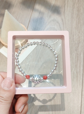 『平安富贵』原创新中式999纯银龟壳手链女生小众设计感手串礼物