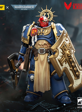 JOYTOY暗源1/18战锤40K极限战士梅陶罗斯能量斧风暴盾模型手办