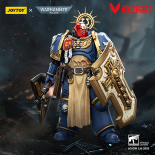 JOYTOY暗源1/18战锤40K极限战士梅陶罗斯能量斧风暴盾模型手办