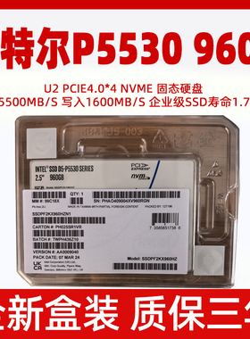 国行Intel P5530 960G镁光6500ION 30.72TB U.2企业级SSD固态硬盘