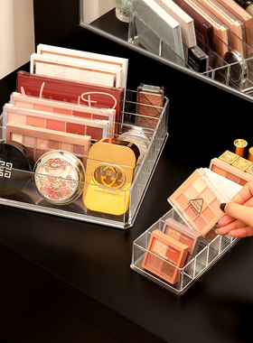 kaman眼影盘收纳盒桌面口红粉饼架亚克力分隔整理盒化妆品置物架