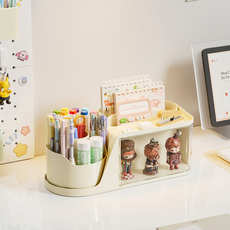 多功能旋转笔筒收纳盒盲盒展示架