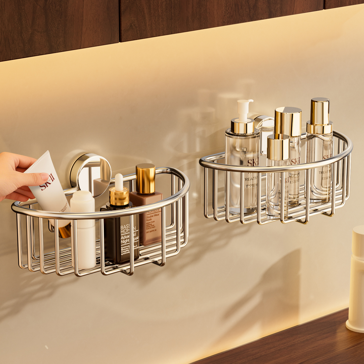 废弃洗脸巾收纳盒不锈钢置物架