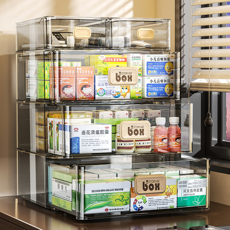 抽屉式药品收纳盒置物架