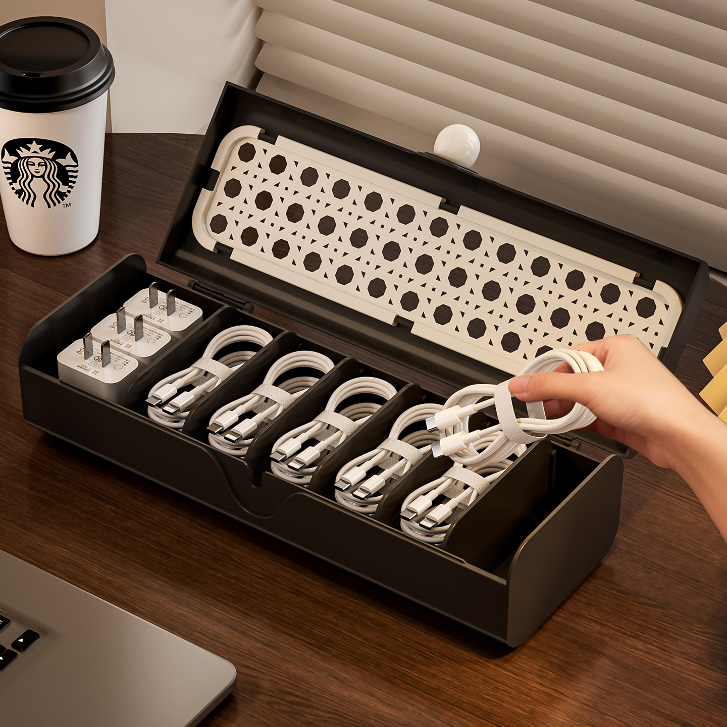 手机数据线插头收纳盒