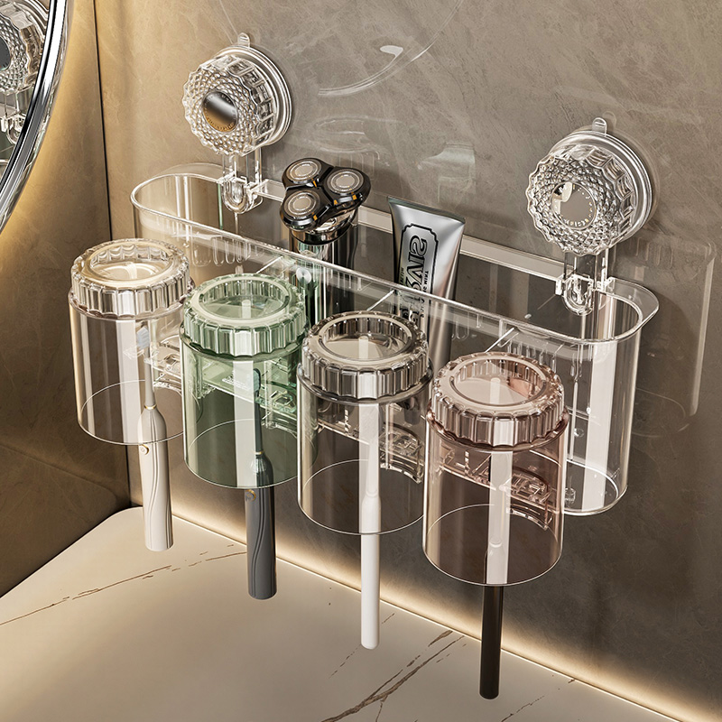 吸盘牙刷置物架高端质感新款